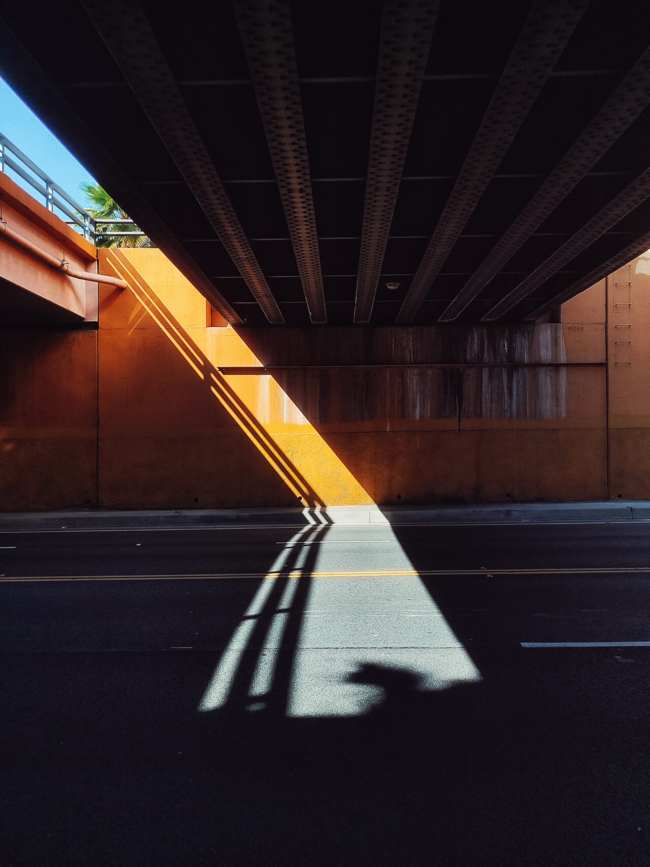Light shaft under railroad bridge