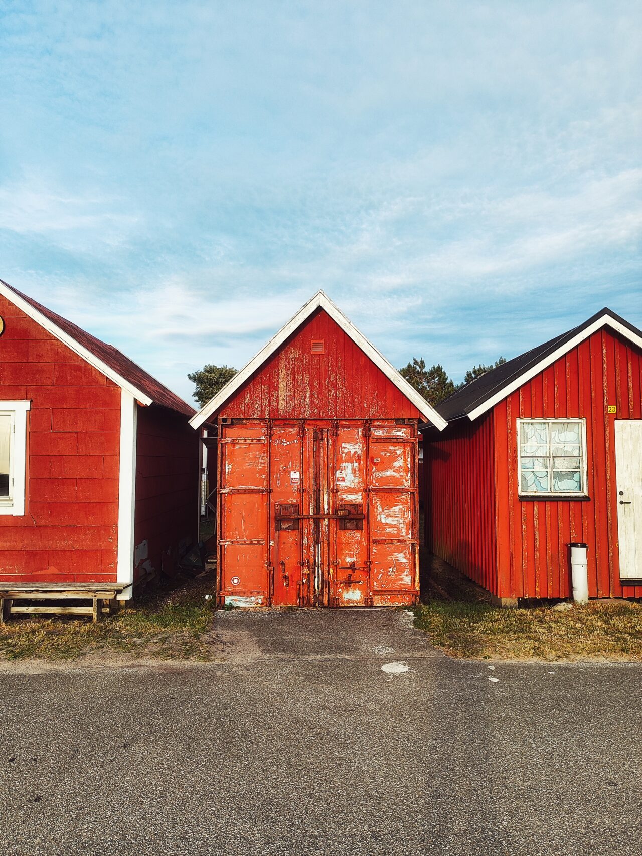 Container as fishing hut