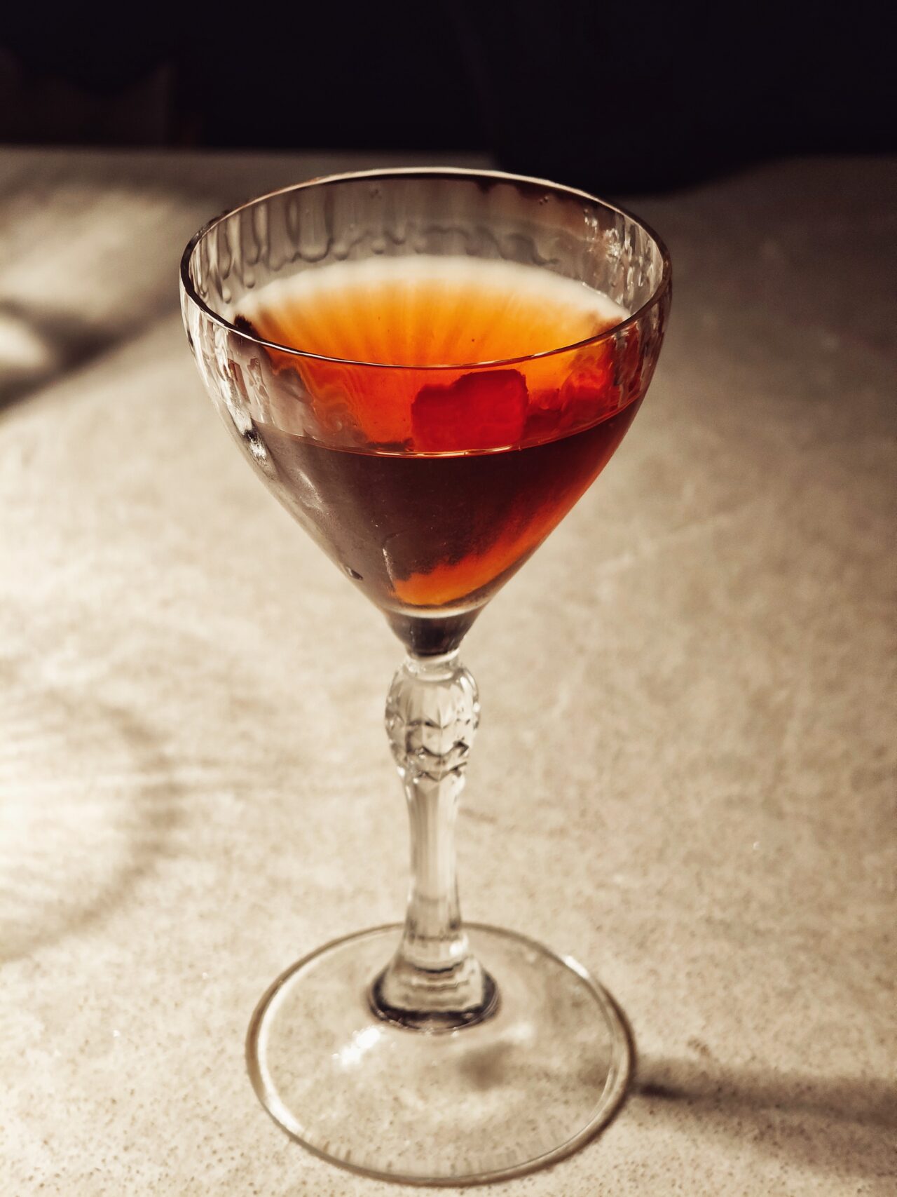 Cocktail in a fancy glass