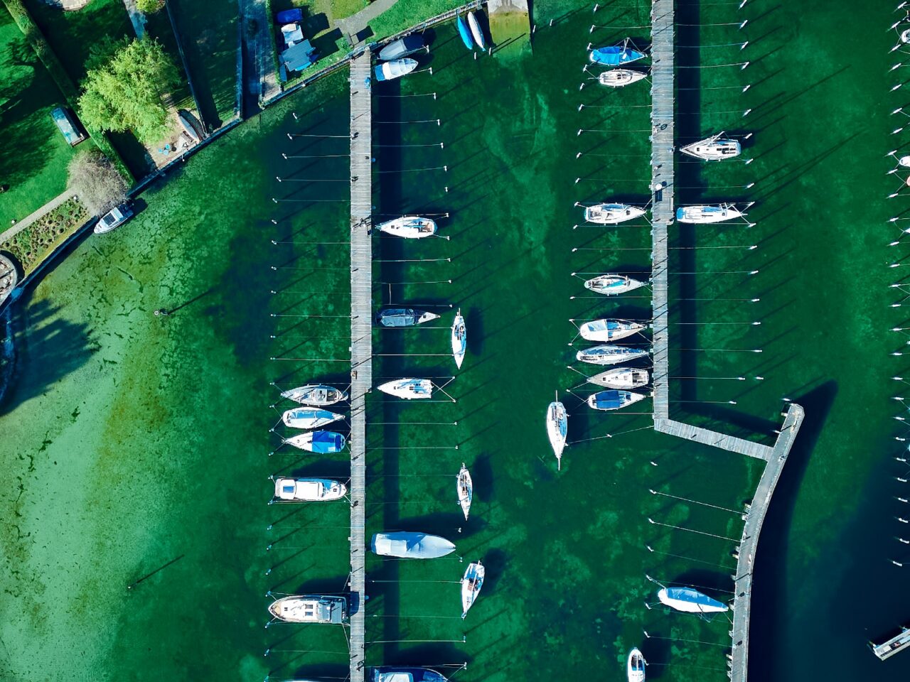 Sailing vessel harbor on Lake Konstanz