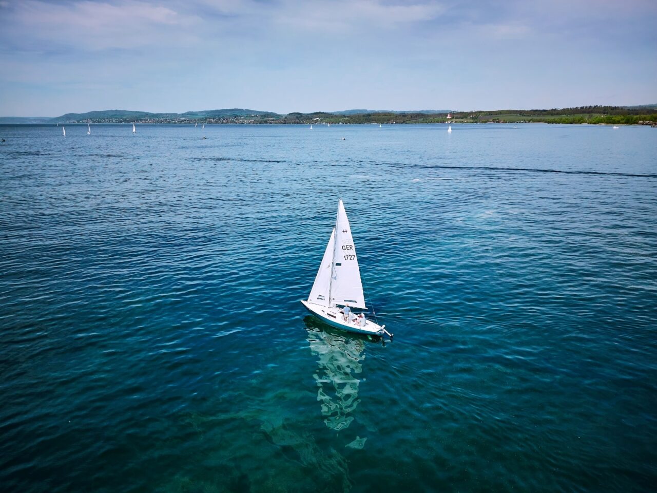 Small sailing vessel on lake Konstanz