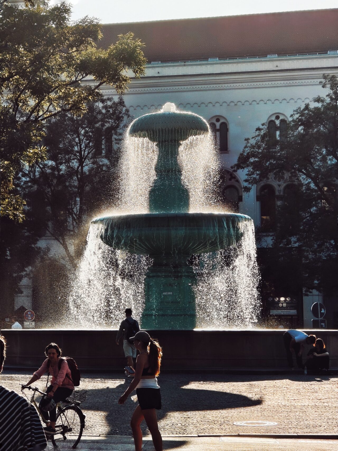 Munich University fountain