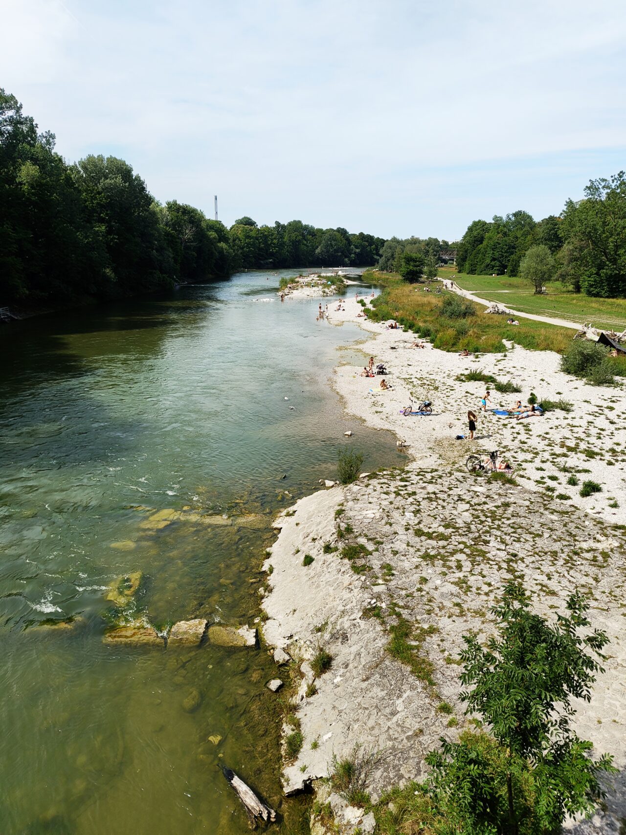 Munich Isar river banks