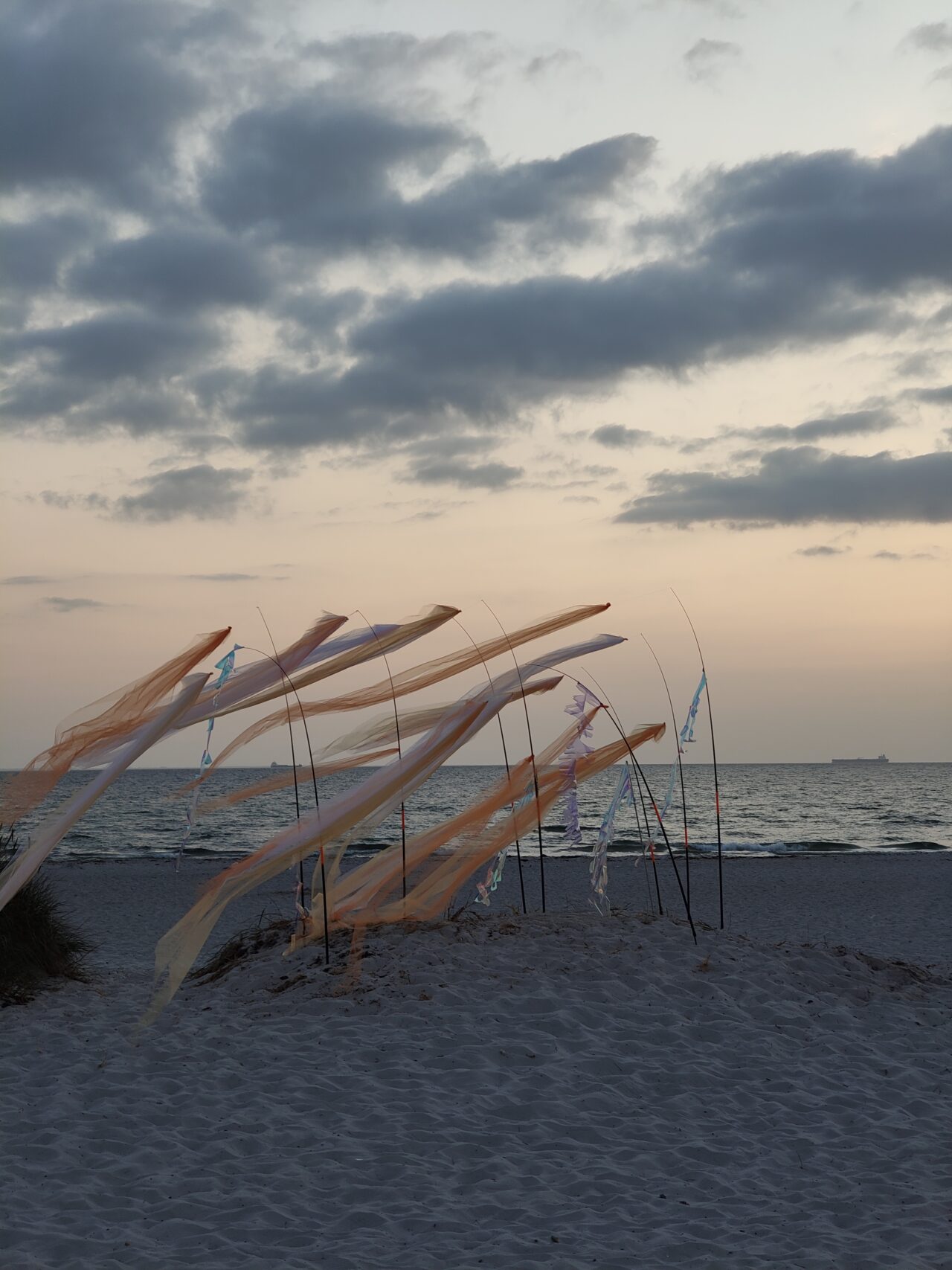 Art installation by the sea